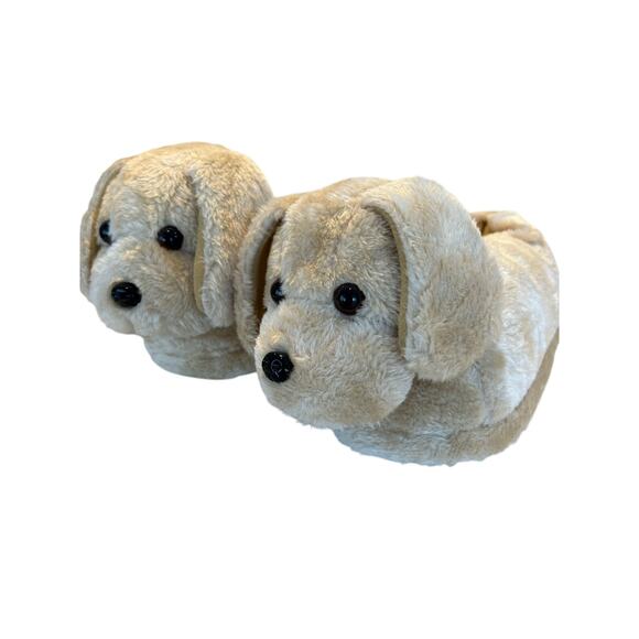 Funziez Fuzzy Dog Slippers Unisex Animal Print Cozy Winter Footwear SZ M - Picture 6 of 11